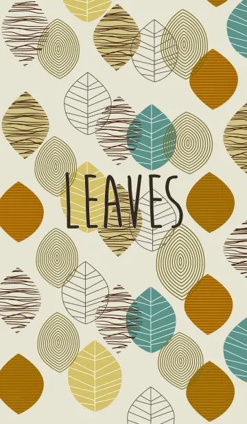 [LINE着せ替え] 北欧風葉っぱ -leaves-の画像1