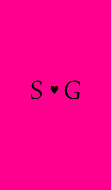 [LINE着せ替え] Initial "S ＆ G" Vivid pink ＆ black.の画像1