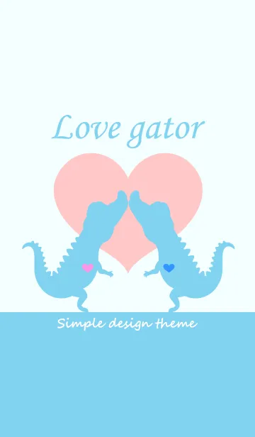 [LINE着せ替え] Love gator - Light blue -の画像1