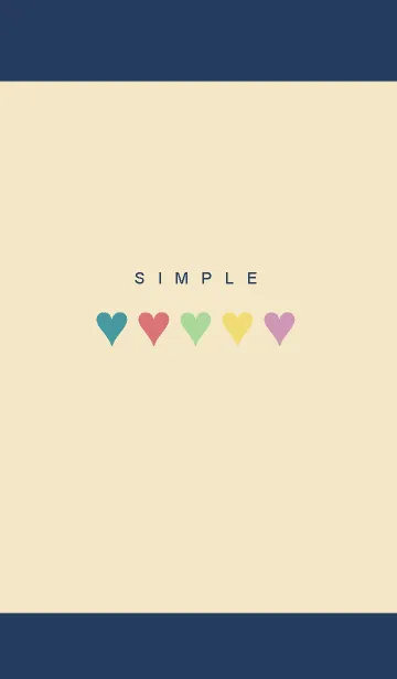 [LINE着せ替え] SIMPLE HEART Theme(Navy＆Beige)の画像1