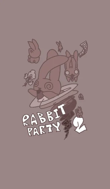 [LINE着せ替え] rabbit party2の画像1