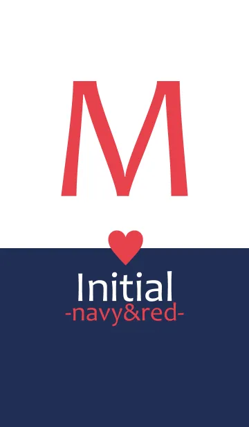 [LINE着せ替え] Initial "M" -navy＆red-の画像1