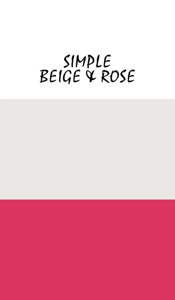 [LINE着せ替え] Simple beige ＆ rose.の画像1