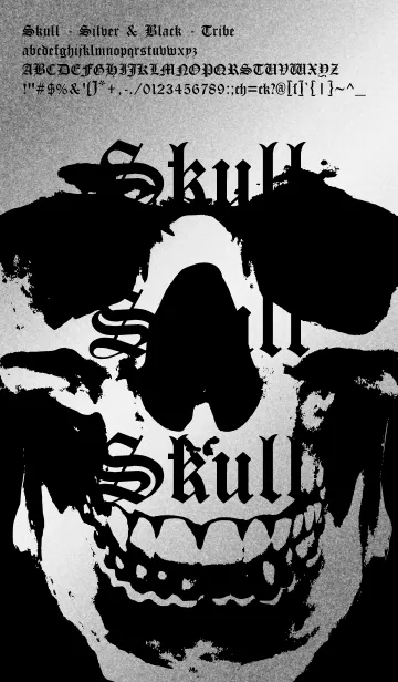 [LINE着せ替え] Skull - Silver ＆ Black - Tribeの画像1