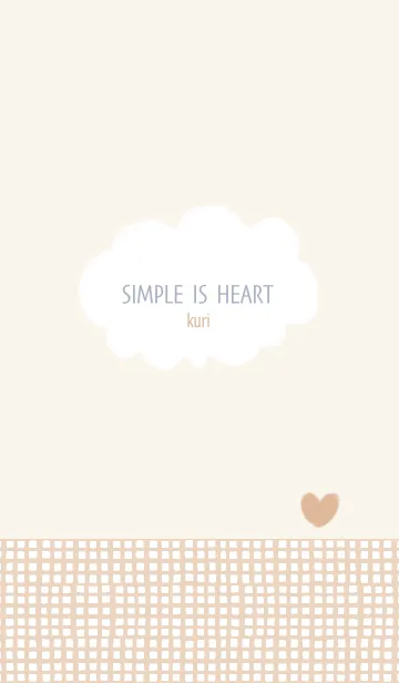 [LINE着せ替え] SIMPLE IS HEART kuriの画像1