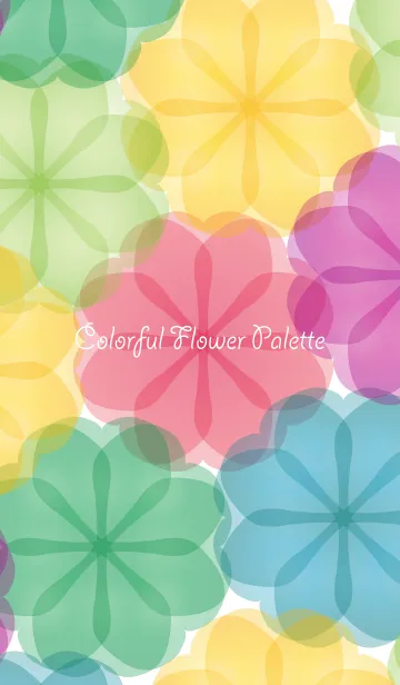 [LINE着せ替え] Colorful Flower Paletteの画像1