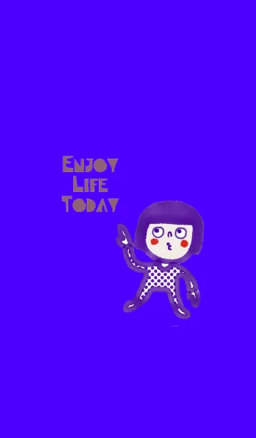 [LINE着せ替え] Purple Kid. Enjoy life today.の画像1