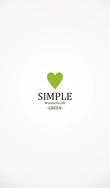 [LINE着せ替え] SIMPLE HEART -GREEN- THEME.の画像1