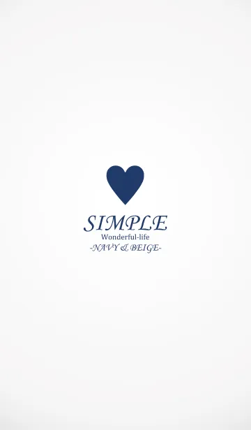 [LINE着せ替え] SIMPLE HEART -NAVY ＆ BEIGE- THEME.の画像1