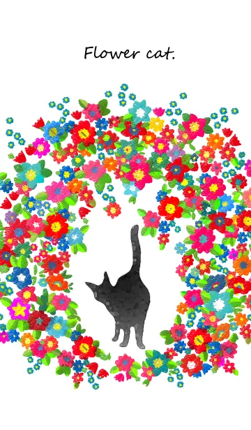 [LINE着せ替え] Flower cat.の画像1