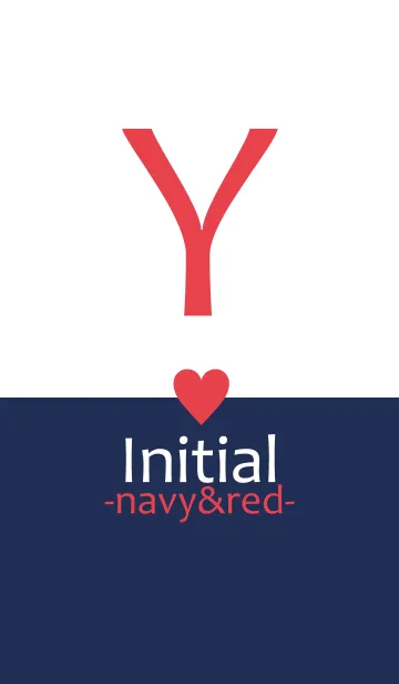 [LINE着せ替え] Initial "Y" -navy＆red-の画像1