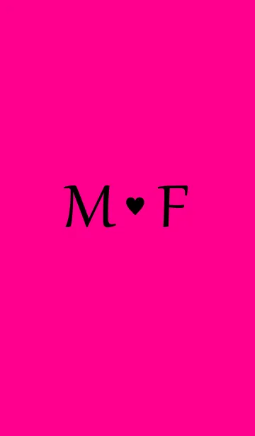 [LINE着せ替え] Initial "M ＆ F" Vivid pink ＆ black.の画像1