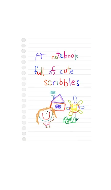 [LINE着せ替え] ノートにかわいい落書き 4の画像1