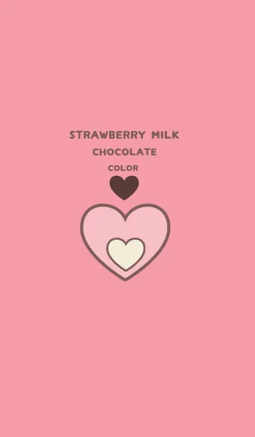 [LINE着せ替え] Heart -strawberry milk chocolate color-の画像1