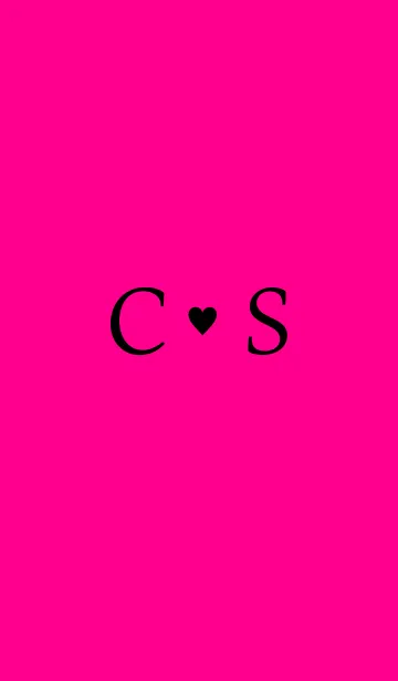 [LINE着せ替え] Initial "C ＆ S" Vivid pink ＆ black.の画像1