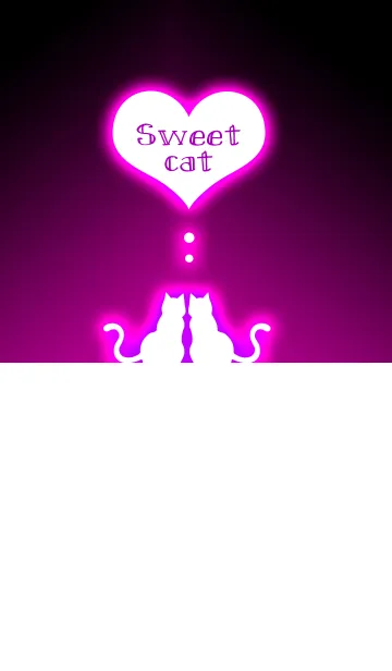 [LINE着せ替え] sweet cat 【Pink Light】の画像1