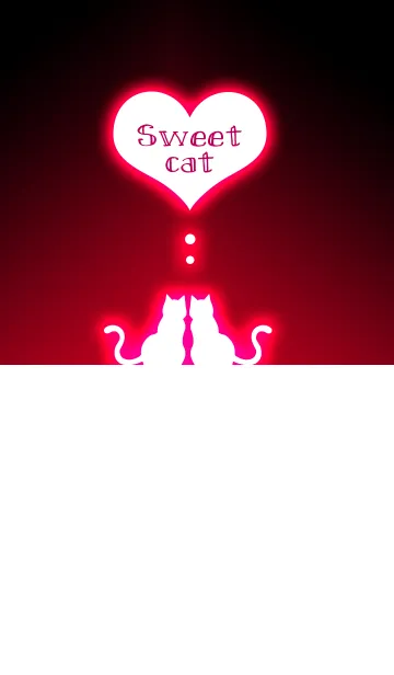 [LINE着せ替え] sweet cat 【Red Light】の画像1