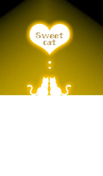 [LINE着せ替え] sweet cat 【Yellow Light】の画像1