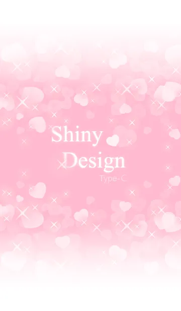 [LINE着せ替え] Shiny Design Type-C ベビーピンク＆ハートの画像1