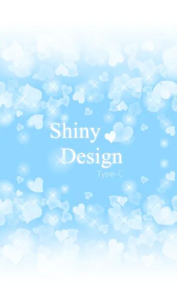 [LINE着せ替え] Shiny Design Type-C 水色＆ハートの画像1