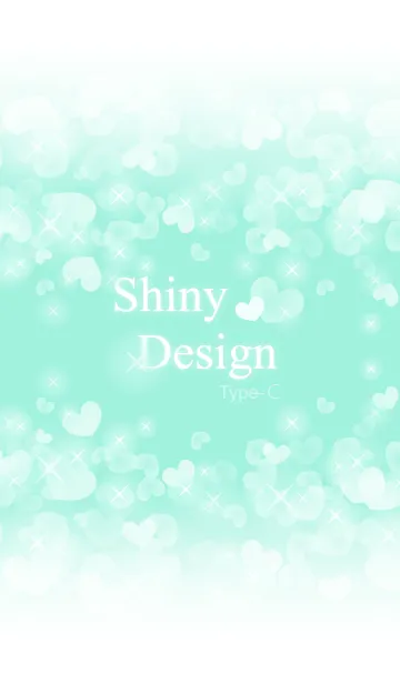 [LINE着せ替え] Shiny Design Type-C ミント＆ハートの画像1