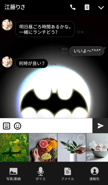 [LINE着せ替え] Bat in the night sky -White Light-の画像4