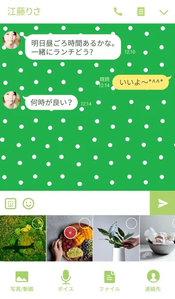 [LINE着せ替え] リロとぞう（みどり）の画像4