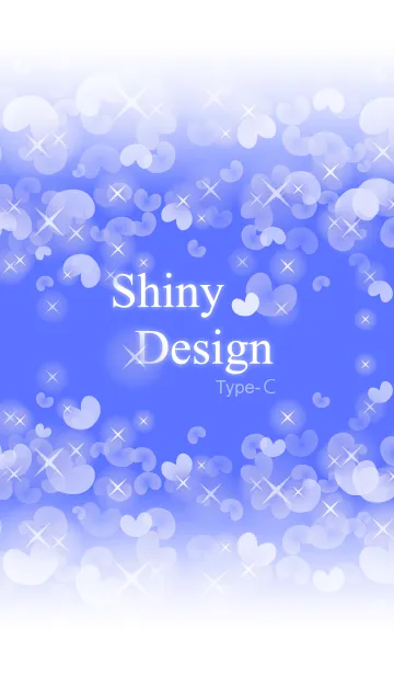 [LINE着せ替え] Shiny Design Type-C ブルー＆ハートの画像1