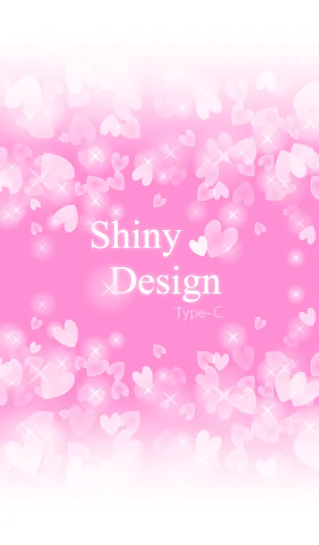 [LINE着せ替え] Shiny Design Type-C ピンク＆ハートの画像1