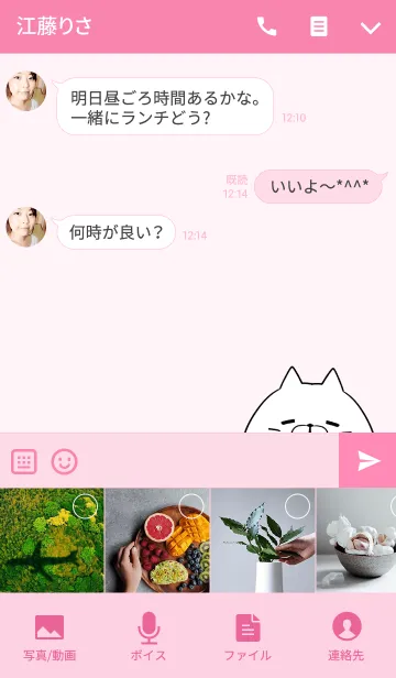 [LINE着せ替え] なみこ専用かわいいネコの名前着せかえの画像4