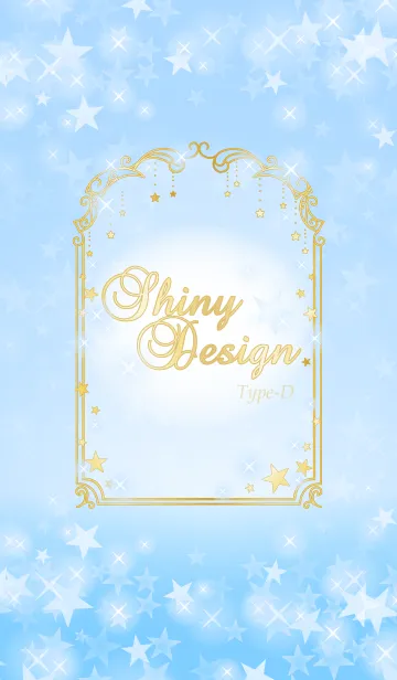 [LINE着せ替え] Shiny Design Type-D 水色＆スター★の画像1