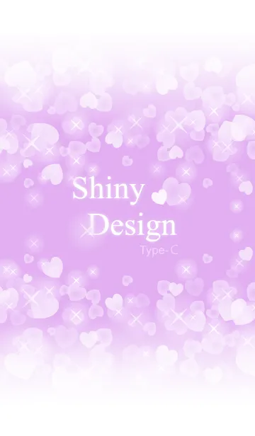 [LINE着せ替え] Shiny Design Type-C 紫＆ハートの画像1