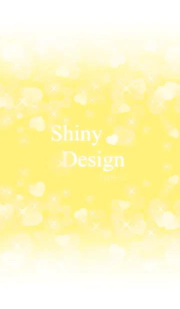 [LINE着せ替え] Shiny Design Type-C 黄色＆ハートの画像1