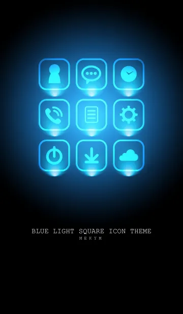 [LINE着せ替え] BLUE LIGHT SQUARE ICON THEMEの画像1