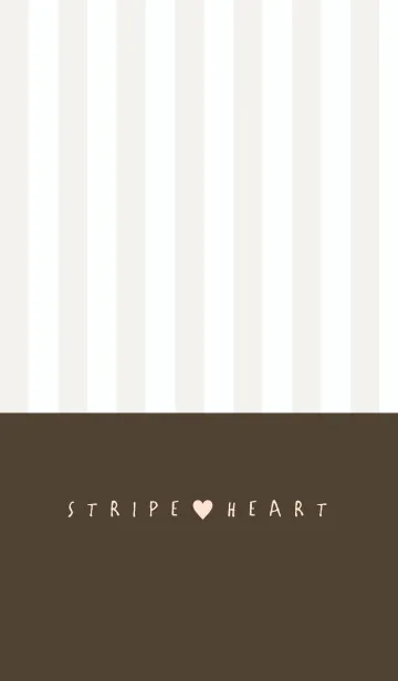 [LINE着せ替え] STRIPE＆HEART BROWNの画像1