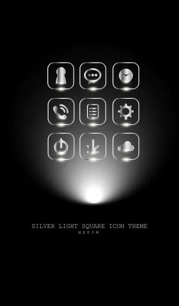 [LINE着せ替え] SILVER LIGHT SQUARE ICON THEMEの画像1