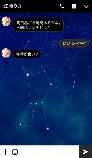 [LINE着せ替え] 夜空に浮かぶ星々の画像3