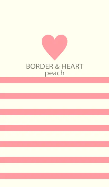 [LINE着せ替え] BORDER ＆ HEART-peach-の画像1