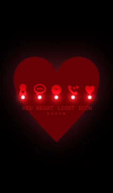 [LINE着せ替え] RED HEART LIGHT ICONの画像1