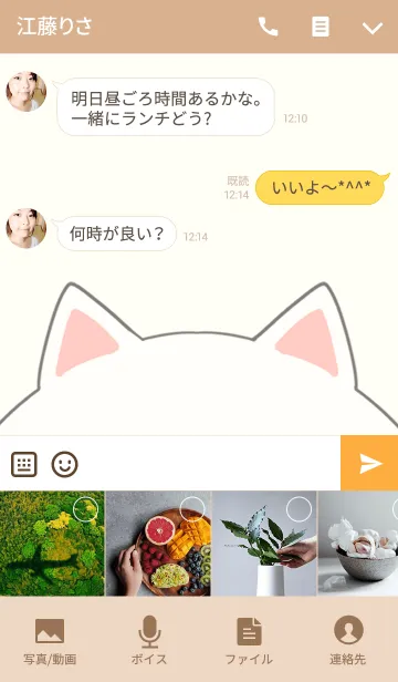 [LINE着せ替え] 大塚専用の可愛いねこの名前着せ替えの画像4