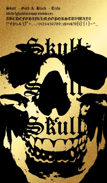 [LINE着せ替え] Skull - Gold ＆ Black - Tribeの画像1