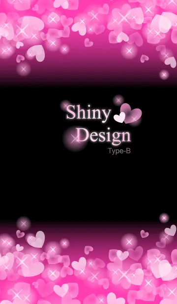 [LINE着せ替え] Shiny Design Type-B ピンク＆ハートの画像1