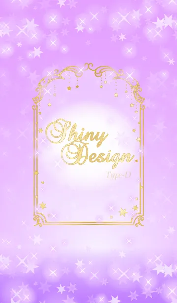 [LINE着せ替え] Shiny Design Type-D パープル＆スター★の画像1