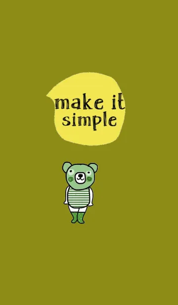 [LINE着せ替え] Bear is my favourite. Make it simple.の画像1