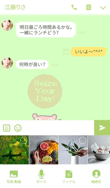 [LINE着せ替え] Bear is my favourite. Seize your day.の画像4