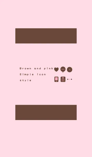 [LINE着せ替え] Brown and Pink Simple icon styleの画像1