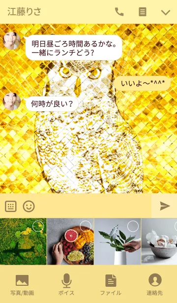 [LINE着せ替え] 幸運のフクロウの画像4