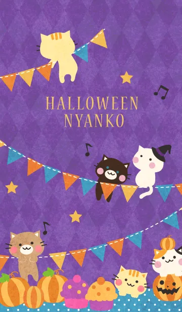 [LINE着せ替え] Halloween Nyanko 2の画像1