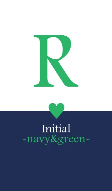 [LINE着せ替え] Initial "R" -navy＆green-の画像1