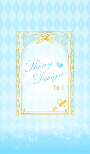 [LINE着せ替え] Shiny Design Type-E 水色＆ハートの画像1